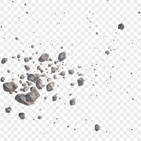 HD Explosion Splash Stone Flying Effect PNG