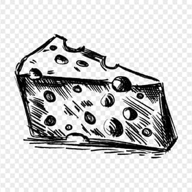 Cheese Gouda Emmental Sketch Drawing PNG