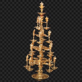 Download HD South Indian Brass Oil Lamp PNG