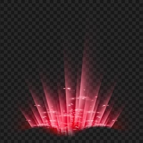 Red Glowing Rays Effect Transparent Background