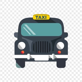 Vector Cartoon London Taxi Cab Front View Icon PNG