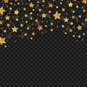 HD Yellow Golden Stars Pattern Background PNG
