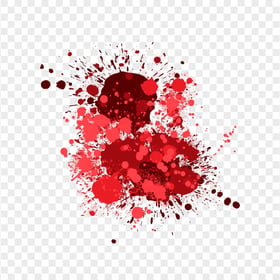 Red Drop Paint Splodge HD Transparent PNG