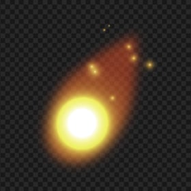 Glowing Yellow Fire Ball Transparent PNG