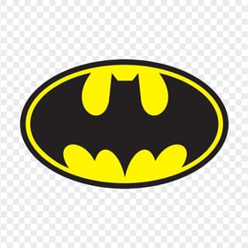 HD Black & Yellow Batman Official Logo PNG