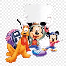Mickey Mouse Characters Back To School PNG