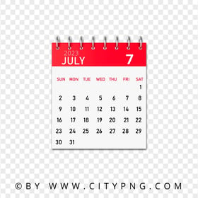 July 2023 Graphic Calendar PNG Image