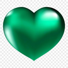 HD Green Love Heart No Background PNG