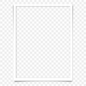 HD Paper White Frame With Shadow PNG