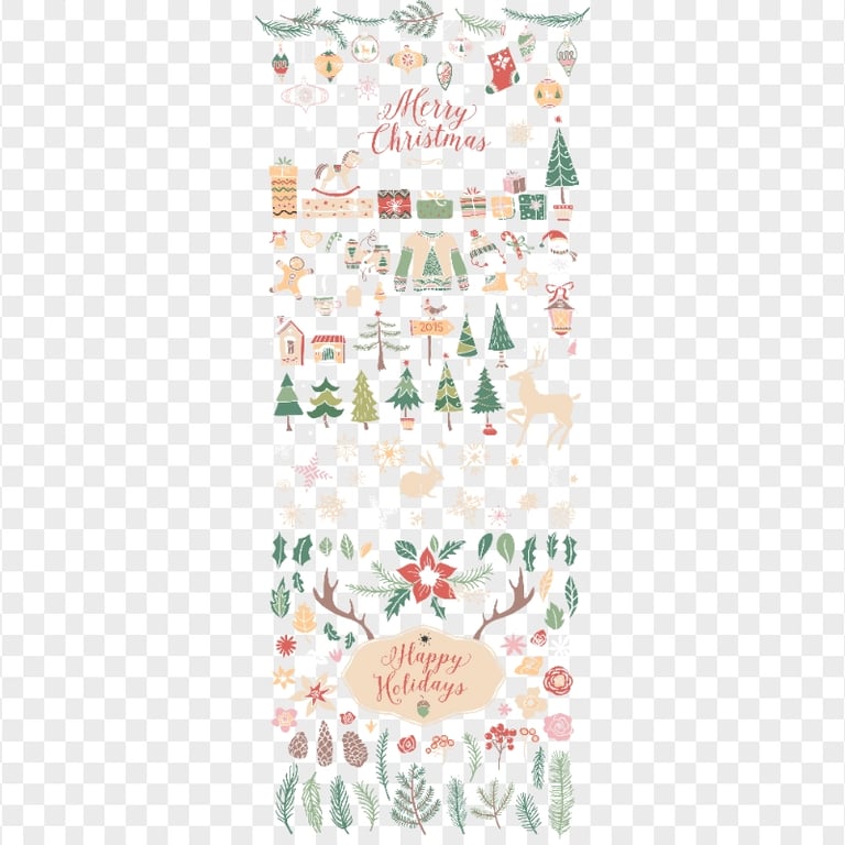 Christmas Holiday Vector Elements Transparent PNG