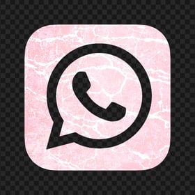 HD Pink Marble Aesthetic Whatsapp Wa Logo Icon PNG