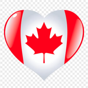 HD Canada Flag In Heart Shape PNG