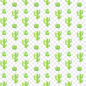 Watercolor Cactus Pattern Background PNG