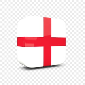 Glossy England Flag Square Icon Transparent PNG