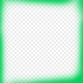Glowing Blurry Square Green Frame PNG