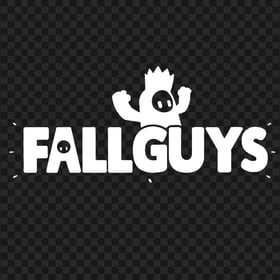 HD Fall Guys White Logo With Character PNG