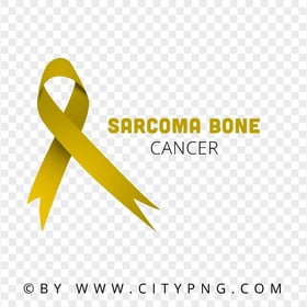 Sarcoma Bone Cancers Yellow Ribbon Logo Sign PNG
