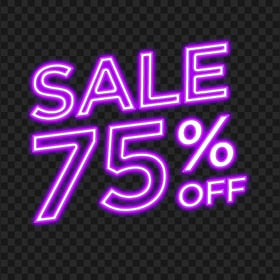 PNG 75% Off Sale Neon Purple Sign