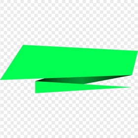 Transparent HD Green Graphic Origami Ribbon Banner