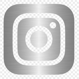 HD Silver Square Instagram Logo Icon PNG