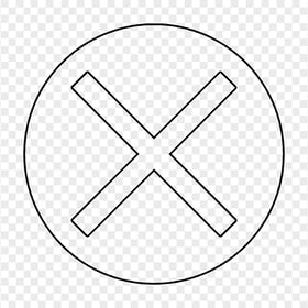 PS Controller Cross X Black Outline Button Icon