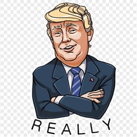 Donald Trump Really Face Expression Cartoon Stickers