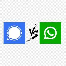 HD Signal Messenger Vs Whatsapp Square Icons PNG