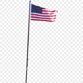 Real American Flag On Pole