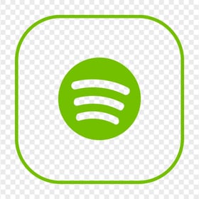 Outline Spotify Square App Icon PNG