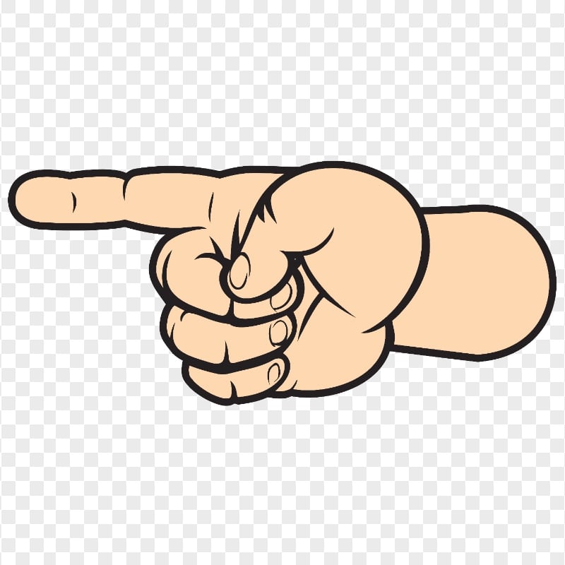 HD Cartoon Hand Finger Direction Arrow To Left PNG