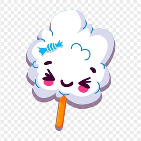 Cartoon Candy Sugar Cotton Character PNG