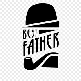 Best Father Black Logo Design Father's Day PNG