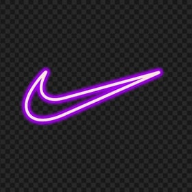 HD Purple Pink Nike Tick Neon Logo PNG