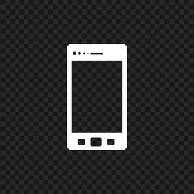 HD White Cell Phone Icon Transparent PNG