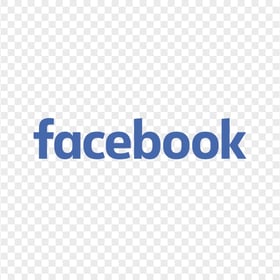 Blue Facebook Text Logo Brand Social Media