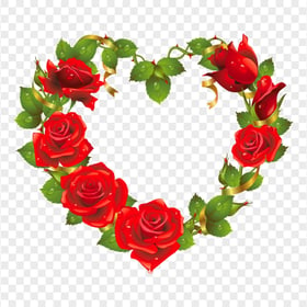 Valentine's Day Arranging Vector Flowers Heart Shape
