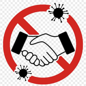 No Handshake Pandemic Coronavirus Icon Vector