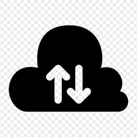 Download Upload Cloud Black Icon HD PNG