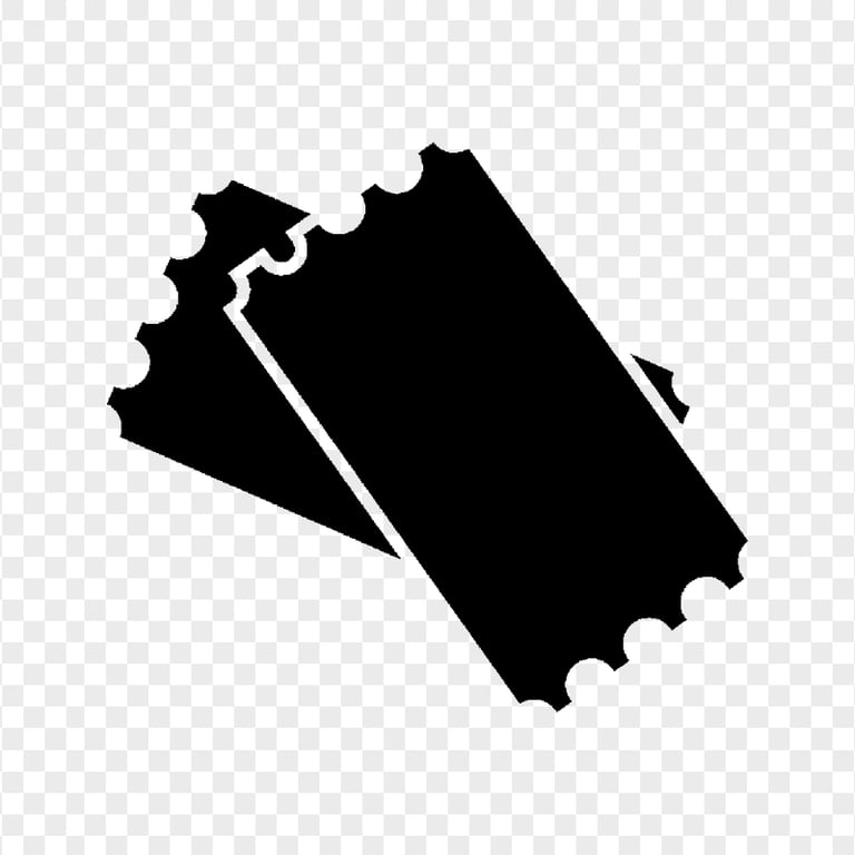 HD Black Outline Ticket Pass Icon Transparent Background | Citypng