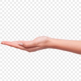 HD Female Demanding Open Palm Hand PNG