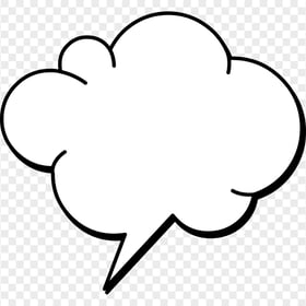 HD Cartoon Thought Think Idea Dialog Cloud PNG