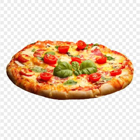 Delightful Pizza Margherita with Fresh Tomatoes FREE PNG