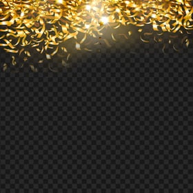 Golden Sparkle Confetti Download PNG