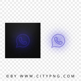 HD Dark Blue Neon Light Whatsapp Art Line Circle Logo Icon PNG