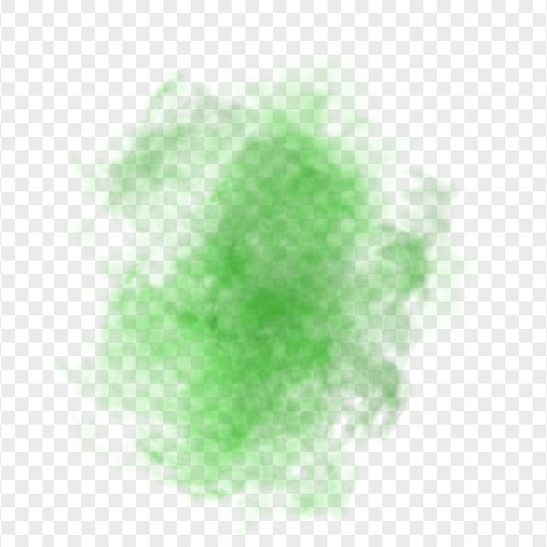 Green Smoke Effect Transparent Background