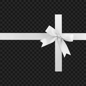 White Cross Ribbon Bow Gift PNG