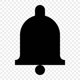 Simple Black Bell Youtube Notification Icon