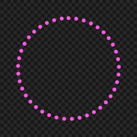 HD Circle Pink Dotted Border Transparent Background