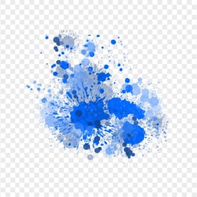 Blue Paint Splash Effect HD Transparent Background