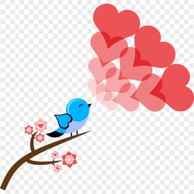 PNG Vector Bird In Love Valentine Romance